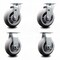 Service Caster 6 Inch Thermoplastic Rubber Caster Set with Roller Bearings 2 Swivel 2 Rigid SCC-20S620-TPRRD-2-R-2 - alternate 2
